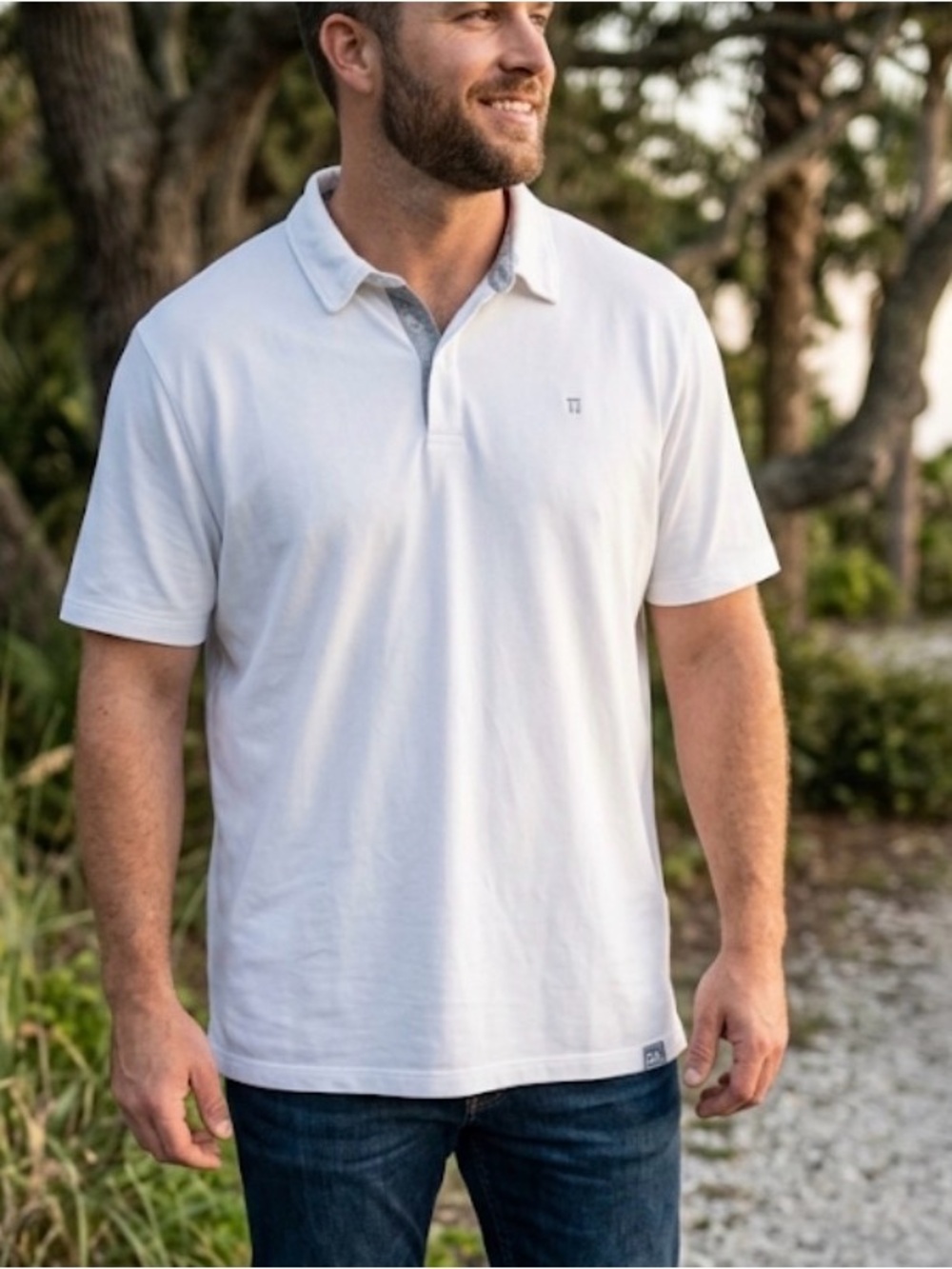 Tommy John 2XL White Sport Golf Shirt Soft Pima Cotton Blend Short Sleeve